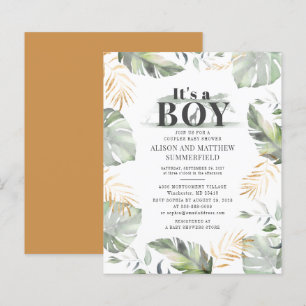 Budget Safari Giraffe Botanical Boy Shower
