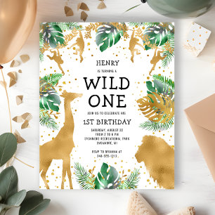 Budget Safari Wild One 1-års inbjudan