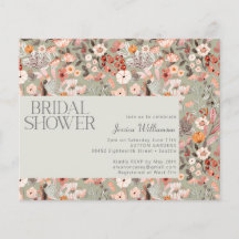 Budget Sage Botanique Boho Möhippa Inbjudan