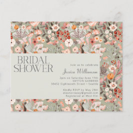 Budget Sage Botanique Boho Möhippa Inbjudan