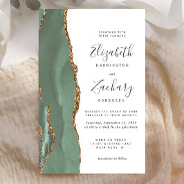 Budget Sage Green Gold Agate Wedding