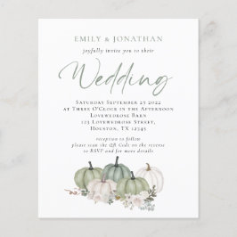 Budget Sage Pumpkins Blommigts QR Wedding Investig