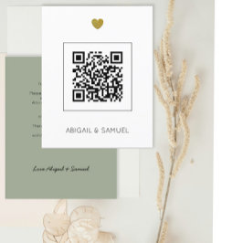 Budget Sage QR-kod allt i en bröllopsinbjudan