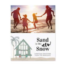 Budget Sand är New Snö Photo Julkort