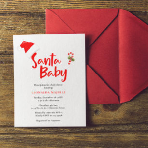 Budget Santa Baby Winter Baby Shower-inbjudan