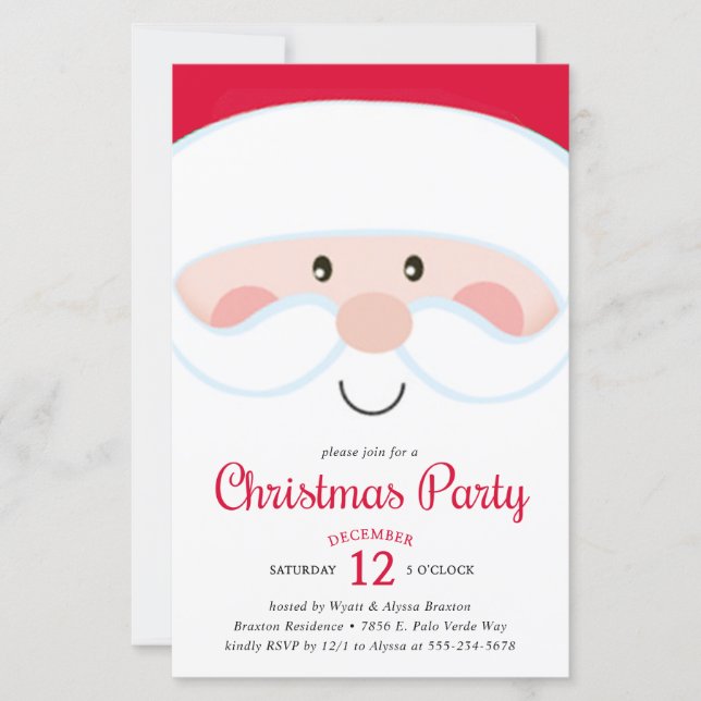Budget Santa Julfest Invitation (Framsida)