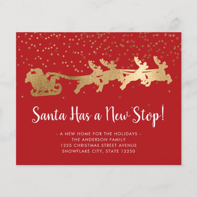 Budget Santa New Stop Reindeer Red Flytta Helgdag (Framsida)