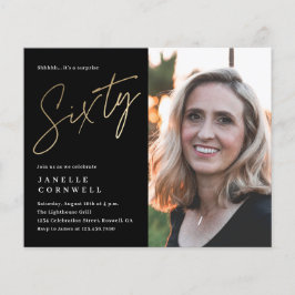 Budget Script Svart Guld 60-årsfirande