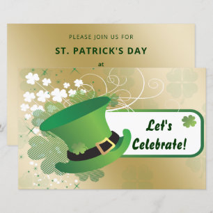Budget Shamrock St patricks day Party-inbjudan