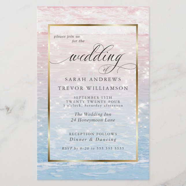Budget Shimming Vatten Rosa Beach Wedding (Framsida)