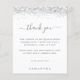 Budget Silver Glitter Photo Quinceanera Tack