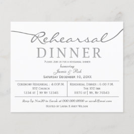 Budget Silver Rehearsal Middag Invitation