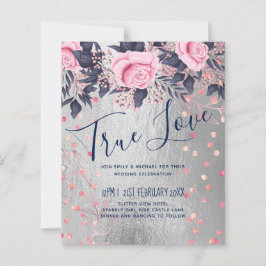 BUDGET Silver Rosegold Navy Rosa Metallic Bröllop
