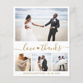 Budget Simage Collage Bröllop Tack Flyer