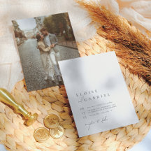 Budget Simple Boho Modern Minimalist Photo Bröllop