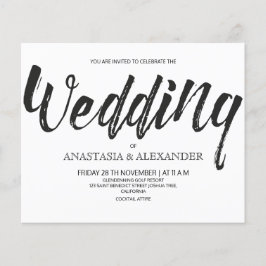 Budget Simple bröllopsinbjudan. Flyer