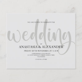 Budget Simple bröllopsinbjudan. Flyer