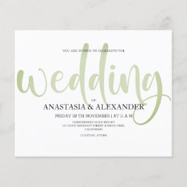 Budget Simple bröllopsinbjudan. Flyer