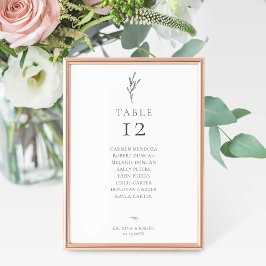 Budget Simple Elegant Minimal sittplats i Bröllop