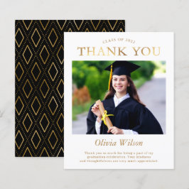 Budget Simple Guld Photo Studenten Tack