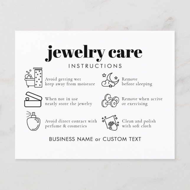 Budget Simple Jewelry Care Tack Business (Framsida)