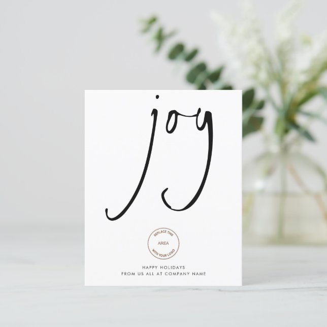 Budget Simple Logotyp Joy Black White Company Helg (Stående Fram)