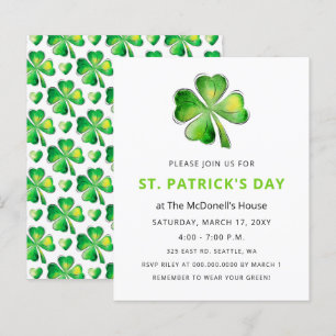 Budget Simple Shamrock-inbjudan för St patricks da