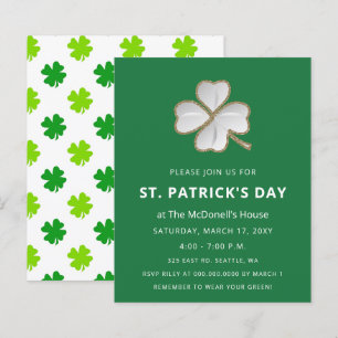 Budget Simple Shamrock-inbjudan för St patricks da