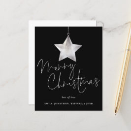 Budget Simple Silver Star God jul Black