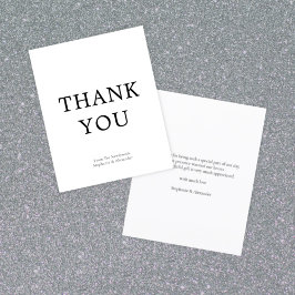 Budget Simple Text Black White Bröllop Tack