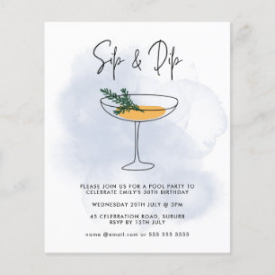 Budget Sip & Dip Cocktail Bassäng Party