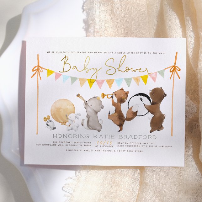 Budget Skogsdjur Band Parad Bebis Baby Shower (Skapare uppladdad)