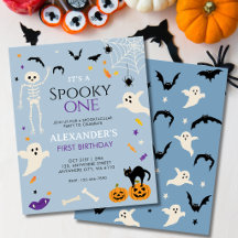 Budget Skräcklig Ett 1:a Halloween Födelsedag Blå