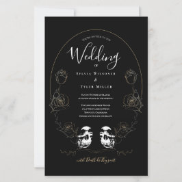 Budget Skull Blommigt Black Gothic Bröllop