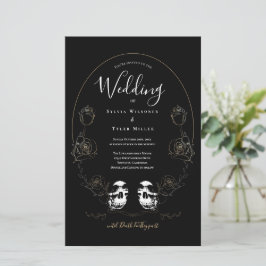 Budget Skull Blommigt Black Gothic Bröllop