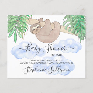 Budget Sloth Pojke Baby Shower Genom Post Inbjudan