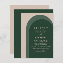 BUDGET Smaragdgrön djärv bröllop