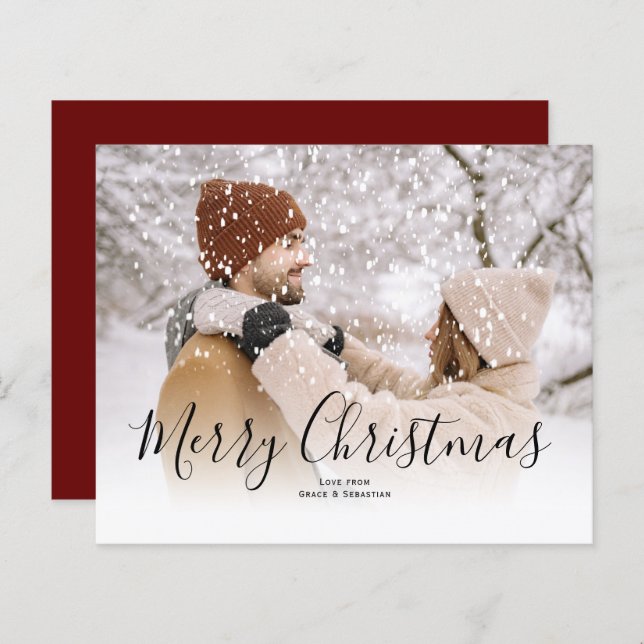 BUDGET Snö Overlay Photo jul (Fram/baksida)