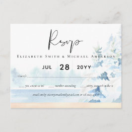 BUDGET Snowy Mountains Winter Sjö Träd Vykort