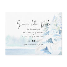 BUDGET Snowy Mountains Winter Sjö Träd