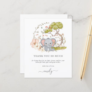 Budget Snygg Elefant Blommig Bebis Shower Tack Kor