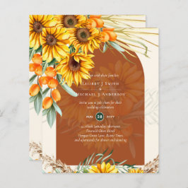 BUDGET Solrosar Pampasgräs Terrakotta Bröllop