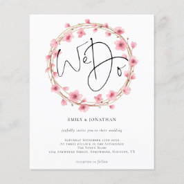 Budget som vi gör Ram bröllopsinbjudan i Blommigt