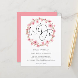 Budget som vi gör Ram bröllopsinbjudan i Blommigt