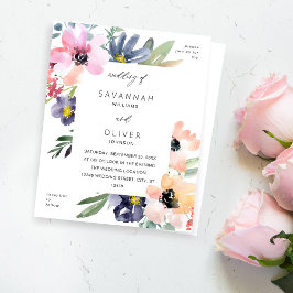 Budget Sommar Blommigt Bröllop