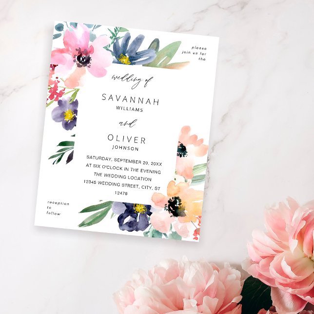 Budget Sommar Blommigt Bröllop Flygblad (Skapare uppladdad)