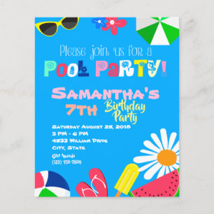 Budget Sommardag Bassäng Party-födelsedag Beach Bo