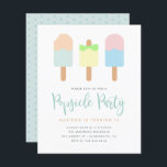 Budget, sommarpastel Popsicle Party Kids' Birthday<br><div class="desc">Inget bättre för barn sommarfödelsedag än popsiklerna. Dessa inbjudningar har tre popsiklar, den första med lite biten av, den andra smält och den tredje orörd, allt i pastel färg. Med roligtens skriptteckensnitt visas "Popsicle Party" i ett färgblått färg. Ett trendig sans-serif-typografi visningar detaljerna kring party och namn. Återgå till pastellbakgrund...</div>