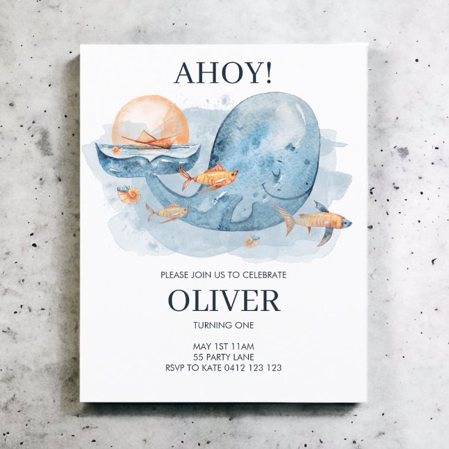 BUDGET Söt akvarell val födelsedagsinbjudan (Skapare uppladdad)