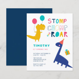 Budget Söt Dinosaurie Födelsedags Färgglad Party P